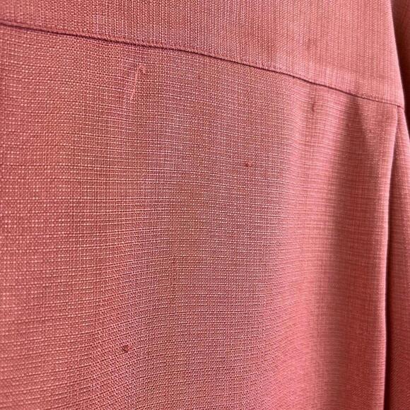 Vintage Tommy Bahama 100% Silk Shirt Mens L Coral Red Camp Aloha Button Up Palm - Picture 2 of 6